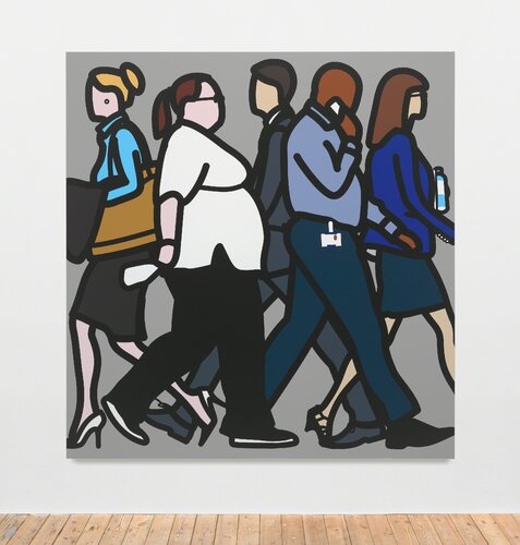 Walking in Shoreditch 2 van Julian Opie, Schilderij te koop op Singulart