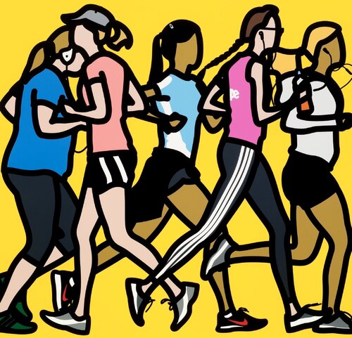 Running Women van Julian Opie, Afdruk te koop op Singulart