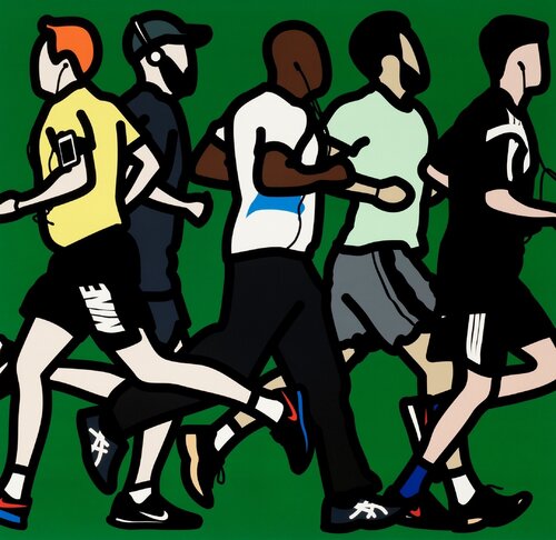 Running Men van Julian Opie, Afdruk te koop op Singulart