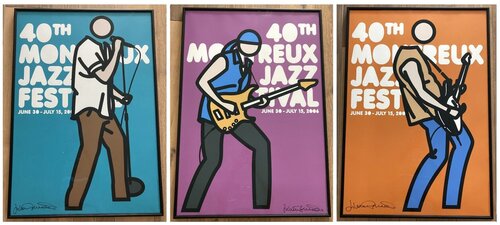 Montreux Jazz Festival (set of 3) van Julian Opie, Afdruk te koop op Singulart