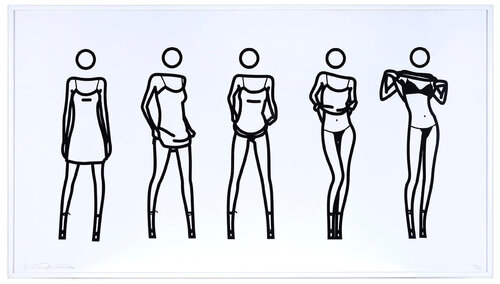 Bijou gets undressed no.3 van Julian Opie, Afdruk te koop op Singulart