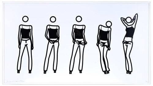 Bijou gets undressed no.1 van Julian Opie, Afdruk te koop op Singulart