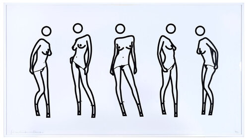 Bijou gets undressed no.4 van Julian Opie, Afdruk te koop op Singulart