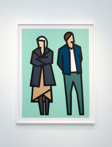 Standing Couples, Stephanie and Joshua van Julian Opie, Afdruk te koop op Singulart