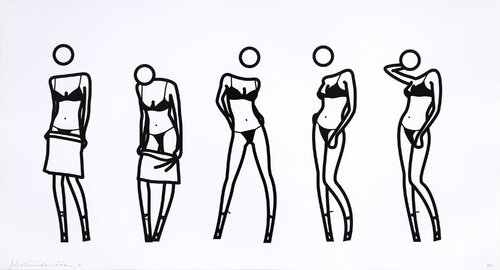 Bijou Gets Undressed 8 di Julian Opie, Stampa in vendita su Singulart