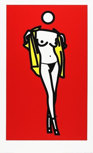 Woman Taking Off Man's Shirt di Julian Opie, Stampa in vendita su Singulart
