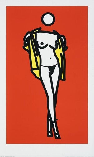Woman Taking Off Man's Shirt. 5 di Julian Opie, Stampa in vendita su Singulart