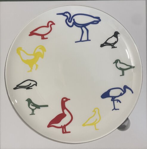Julian Opie Birds Limited Edition Fine Bone China Plate edition of 250 Contemporary Art di Julian Opie, Stampa in vendita su Singulart