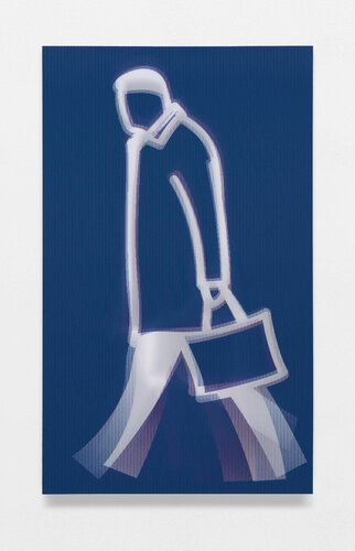 Leather Bag (Series of Old Street Walkers) di Julian Opie, Stampa in vendita su Singulart