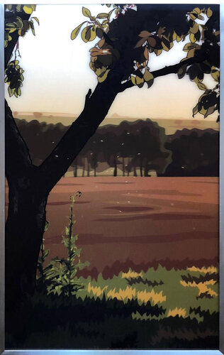 French Landscapes: Evening Sun di Julian Opie, Stampa in vendita su Singulart