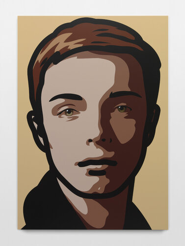 Finn, eyes straight, head hard right par Julian Opie, Peinture en vente sur Singulart