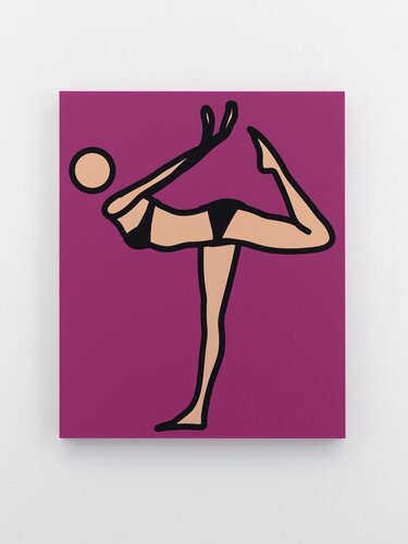 Caterina dancing in black underwear 1 par Julian Opie, Peinture en vente sur Singulart
