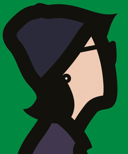 Woman with felt cap par Julian Opie, Peinture en vente sur Singulart