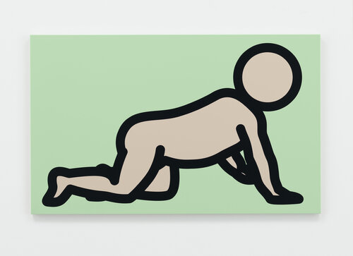Dino crawling 2 par Julian Opie, Peinture en vente sur Singulart