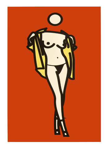 Woman Taking Off Man’s Shirt van Julian Opie, Afdruk te koop op Singulart