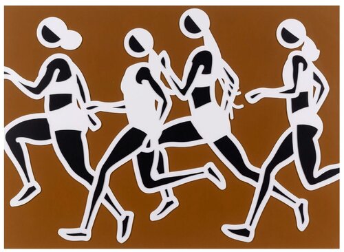 Paris Sprinters, Kristal, Ama, Hannah, Bianca, 2024 van Julian Opie, Afdruk te koop op Singulart