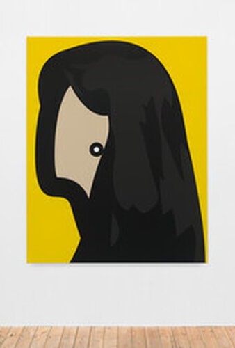 Woman with pearl earrings de Julian Opie, Pintura a la venta en Singulart