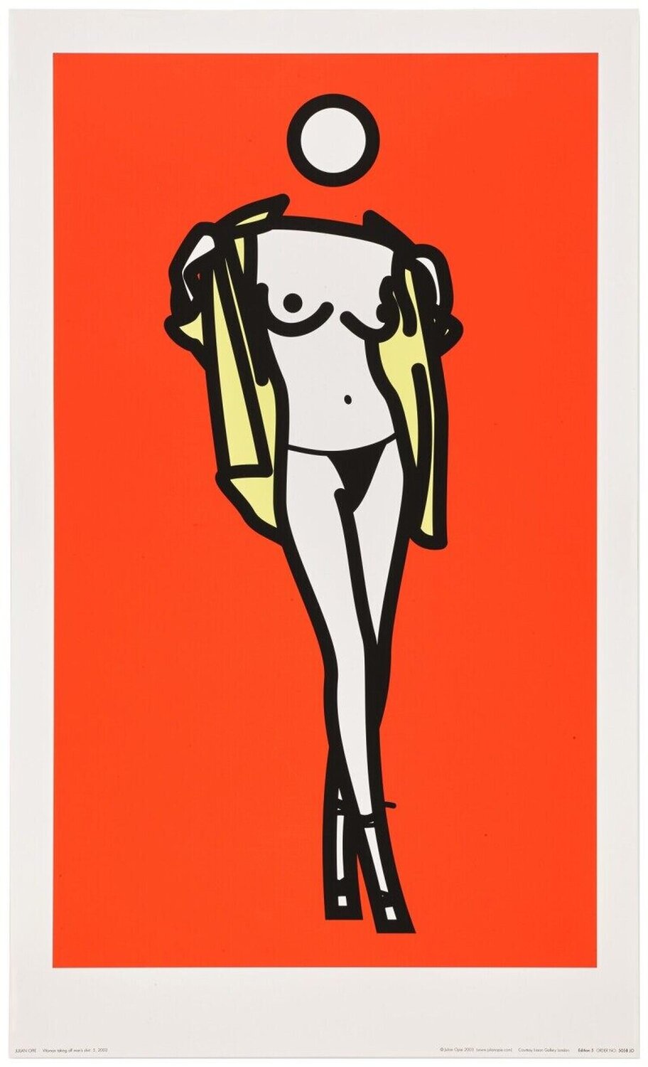 Woman Taking Off Man's Shirt Julian Opie Druck zu verkaufen