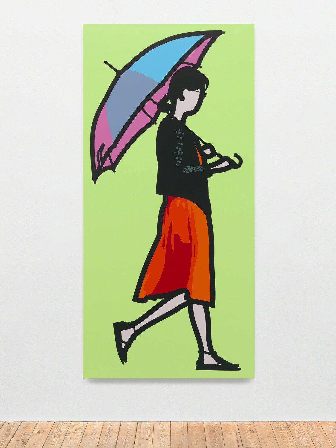 Pink Umbrella Julian Opie