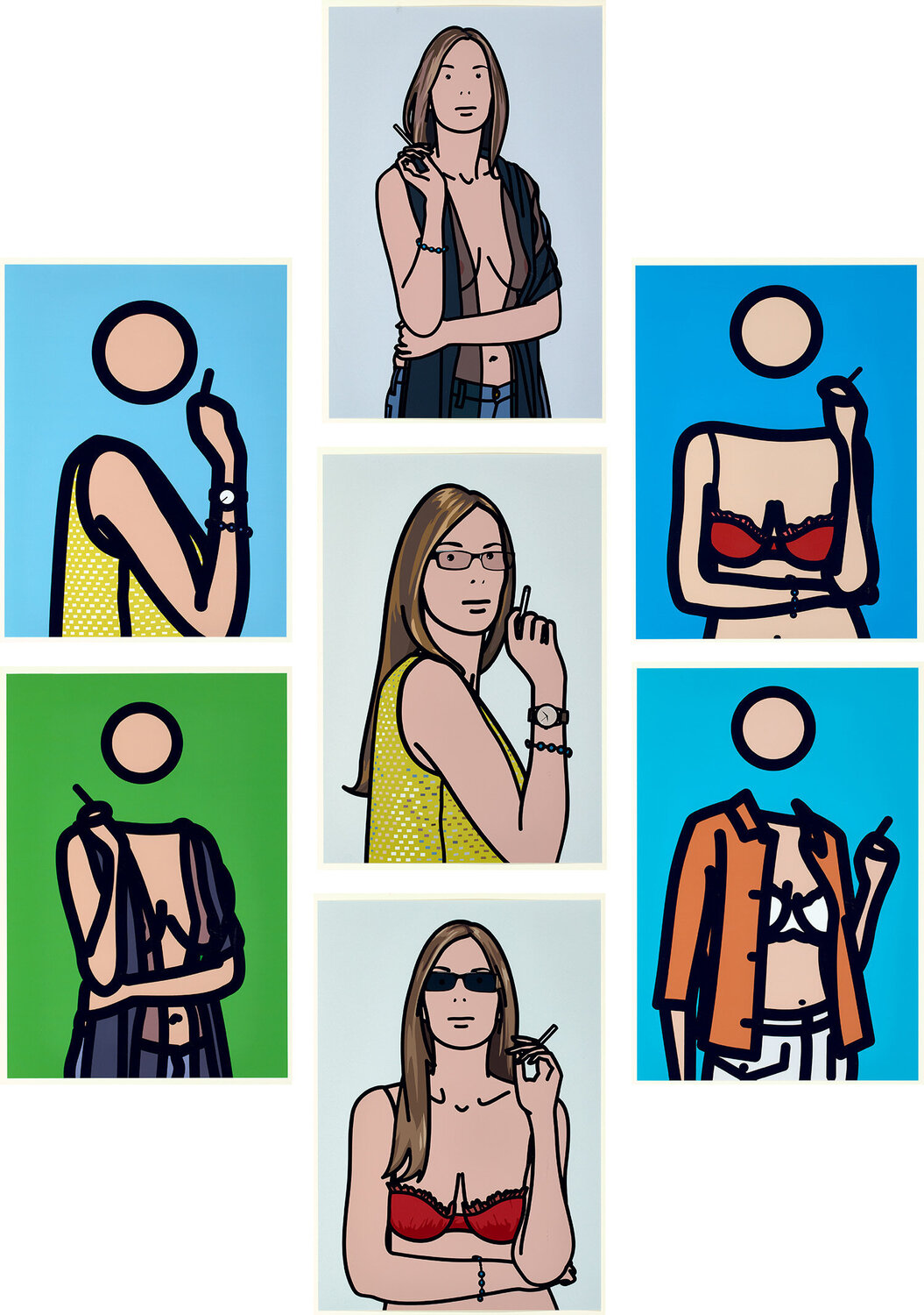 Twenty Six Portraits Julian Opie