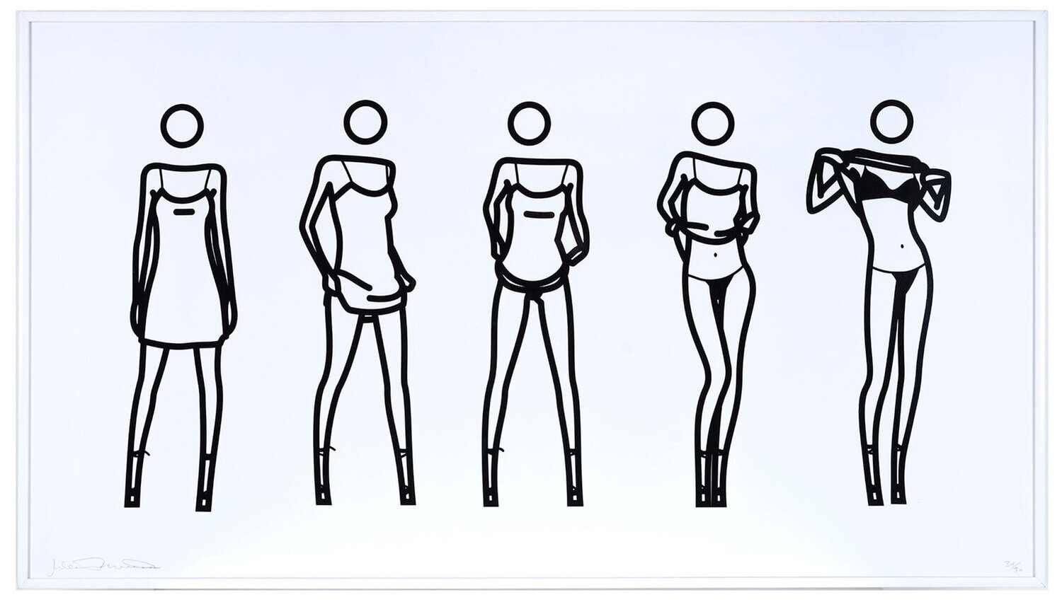 Bijou gets undressed no.3 Julian Opie