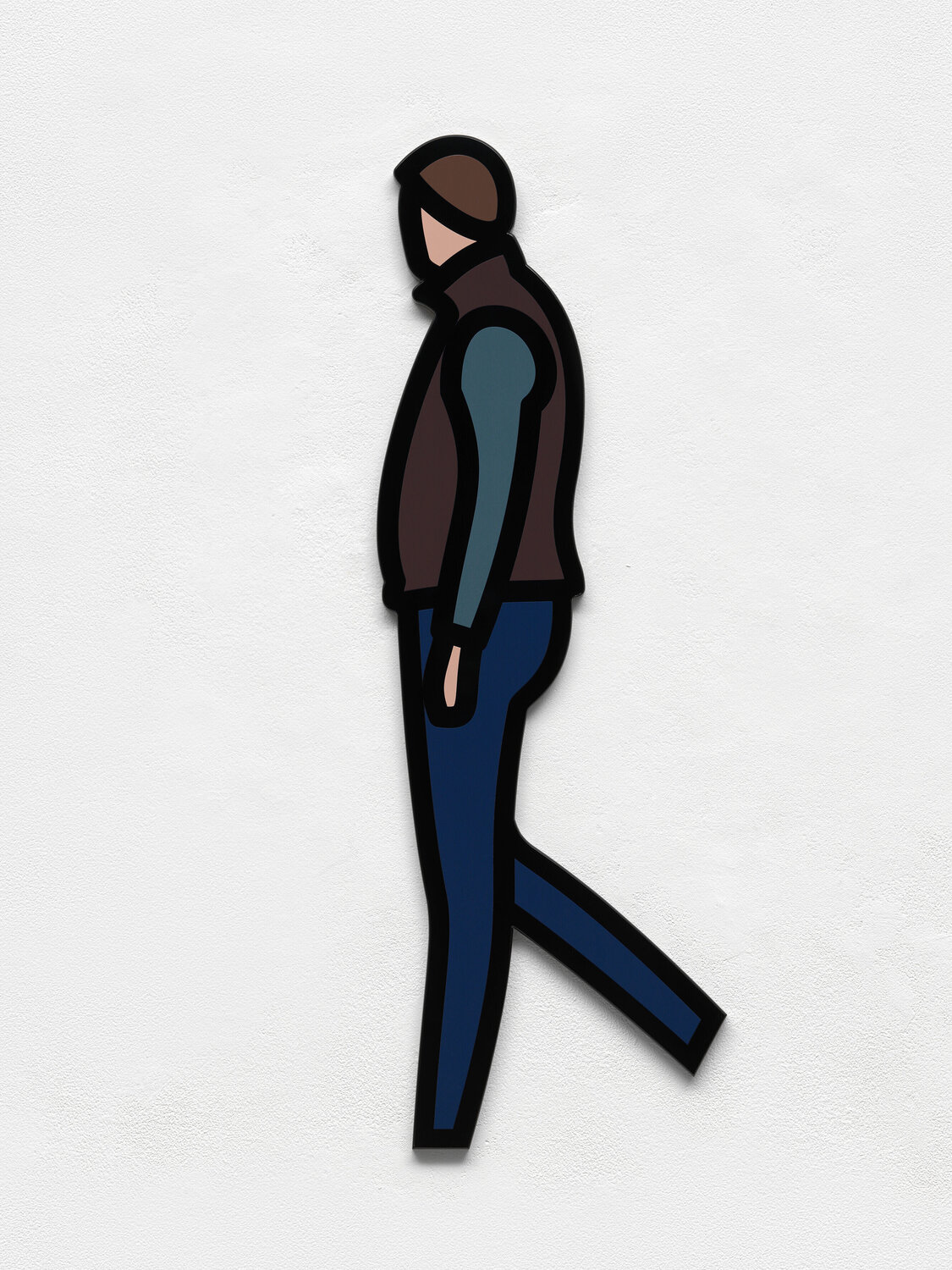 Jeans puffer vest Julian Opie