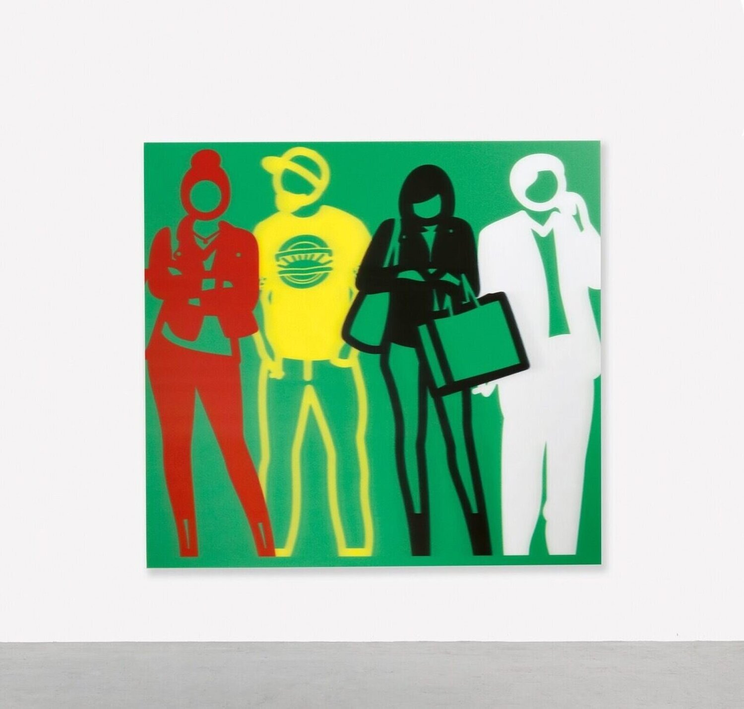 Red Yellow Black White from"Standing People" Julian Opie Druck zu verkaufen