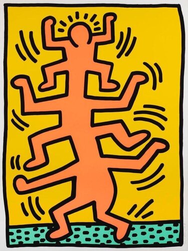 Growing (1) Signed edition van Keith Haring, Afdruk te koop op Singulart
