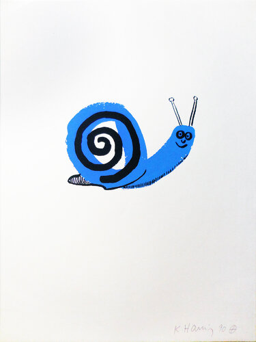 The Story of Red and Blue (Snail) X van Keith Haring, Afdruk te koop op Singulart