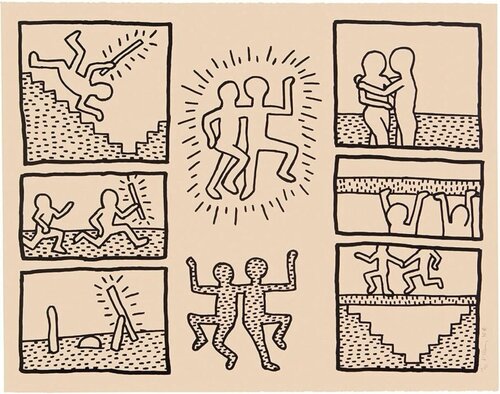 “Untiled” from The Blueprint Series - No.2 (Signed), di Keith Haring, Stampa in vendita su Singulart