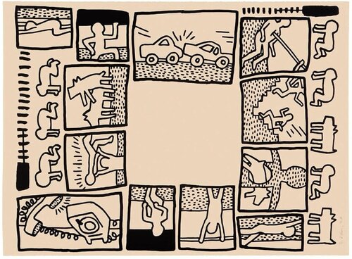 “Untiled” from The Blueprint Series - No.4 (Signed) di Keith Haring, Stampa in vendita su Singulart