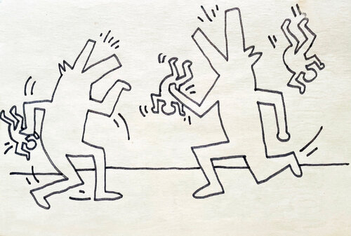 Untitled (Barking Dogs) di Keith Haring, Opera su carta in vendita su Singulart