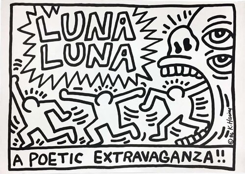 Keith Haring Luna Luna A Poetic Extravaganza (Keith Haring prints posters) van Keith Haring, Afdruk te koop op Singulart