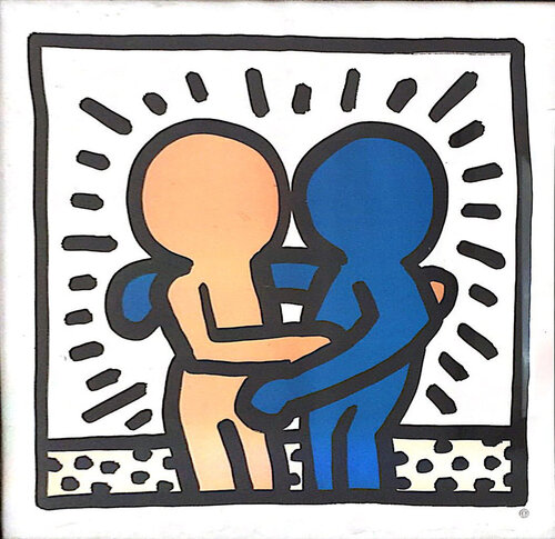 Hugging van Keith Haring, Afdruk te koop op Singulart