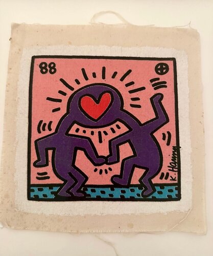 Dr. Winkies Wedding Invitation, 1988, SILKSCREEN on CANVAS van Keith Haring, Afdruk te koop op Singulart