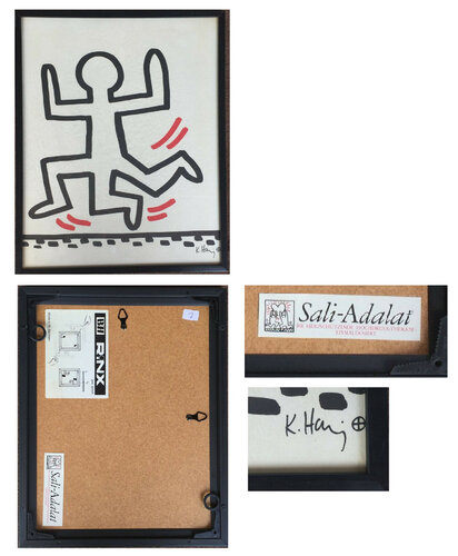Three Leg Man, Bayer Suite, Sali-Adalat, Edition of 70, Offset Lithograph on Glassine Paper, Museum Quality. van Keith Haring, Afdruk te koop op Singulart