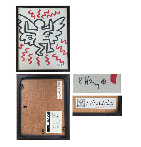 Angel, Bayer Suite, Sali-Adalat, Edition of 70, Offset Lithograph on Glassine Paper, Museum Quality. van Keith Haring, Afdruk te koop op Singulart