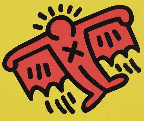 Flying Devil (Batman) van Keith Haring, Afdruk te koop op Singulart