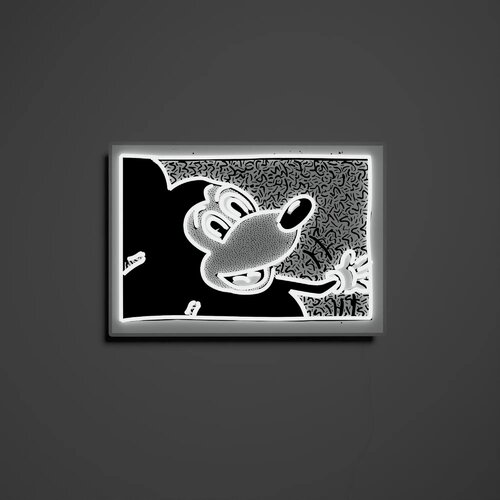 Monochrome Mickey van Keith Haring, Andere media te koop op Singulart