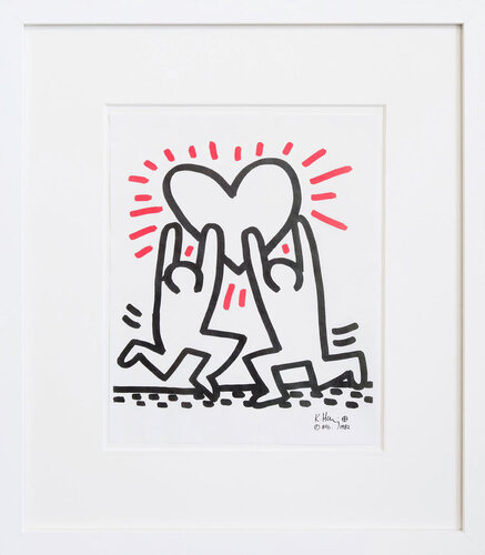 Two People one Heart van Keith Haring, Afdruk te koop op Singulart