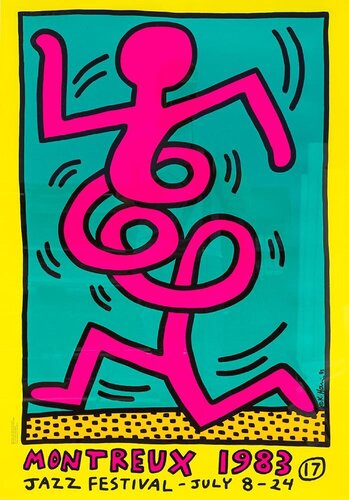 Montreux Jazz Festival (Yellow) van Keith Haring, Afdruk te koop op Singulart
