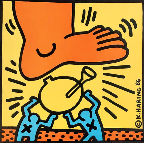 Keith Haring Crack Down! van Keith Haring, Afdruk te koop op Singulart