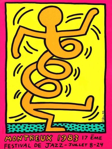 Montreux Jazz Festival, 1983 (Pink) van Keith Haring, Afdruk te koop op Singulart