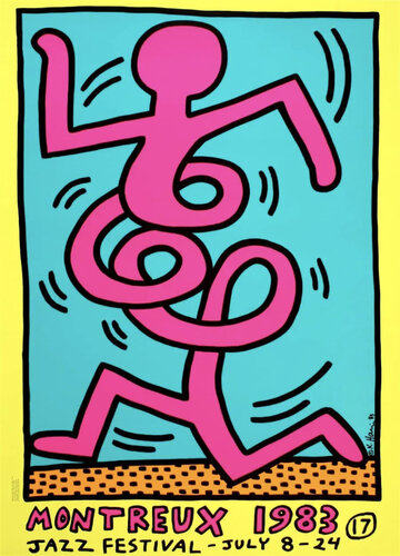 Montreux Jazz Festival (Yellow) von Keith Haring, Druck kaufen auf Singulart