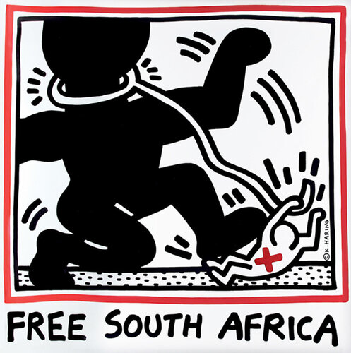 Keith Haring Free South Africa poster 1985 van Keith Haring, Afdruk te koop op Singulart
