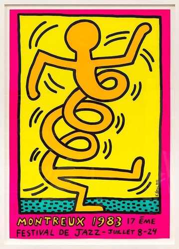 Montreux Jazz Festival (pink) von Keith Haring, Druck kaufen auf Singulart
