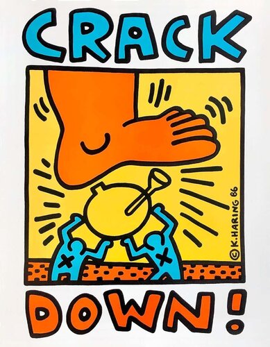 Keith Haring Crack Down! (Keith Haring 1986) van Keith Haring, Afdruk te koop op Singulart