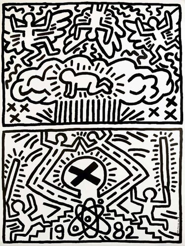 Keith Haring Nuclear Disarmament poster 1982 van Keith Haring, Afdruk te koop op Singulart