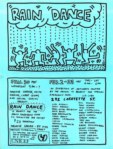 Keith Haring Rain Dance poster (Keith Haring Paradise Garage) van Keith Haring, Afdruk te koop op Singulart