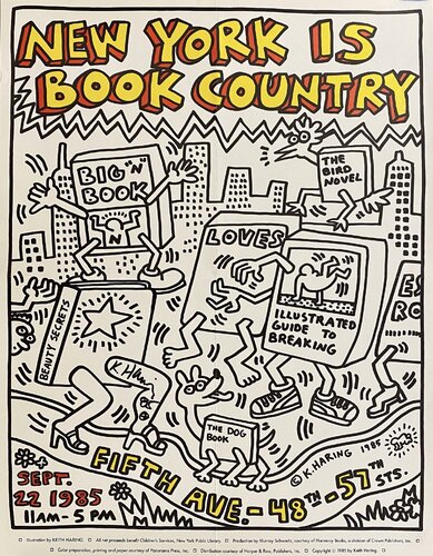 New York Is Book Country van Keith Haring, Afdruk te koop op Singulart